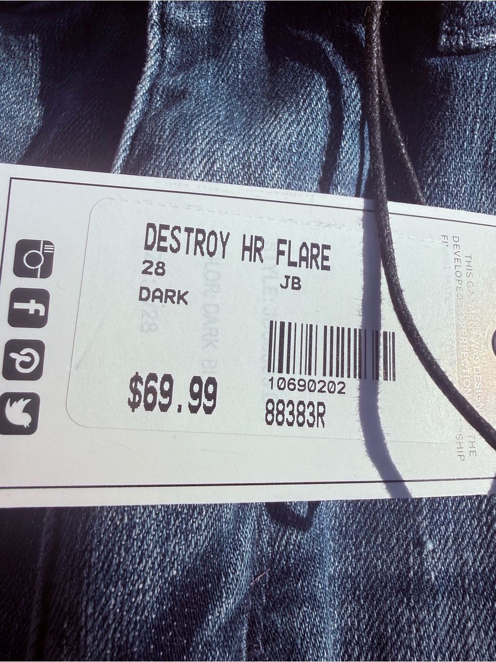 Judy Blue Women's Blue Flare Jeans with Distressed Detail - Picture 4 of 13